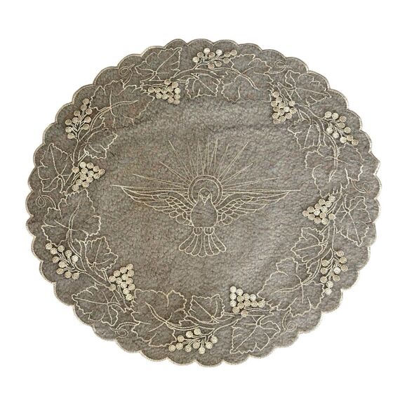 Bozidol Church Round Lace Veil - Grapevine Pattern - Prayer Veil 18" diameter - Picture 3 of 6